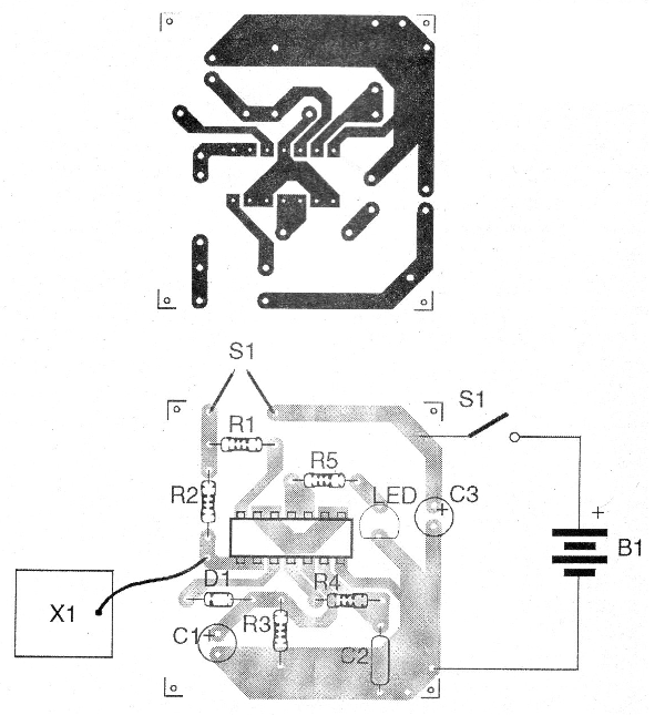     Figura 4- Placa de circuito impresso para a montagem
