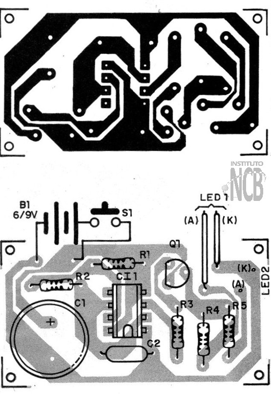 Figura 11 – Placa de circuito impresso para a montagem do transmissor
