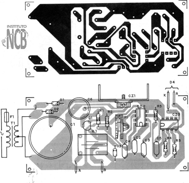 Figura 13 – Placa de circuito impresso para a montagem
