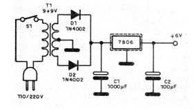 Figura 4 – Fonte de alimentação para o circuito
