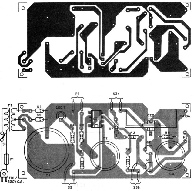   Figura 5 – Placa de circuito impresso para a montagem
