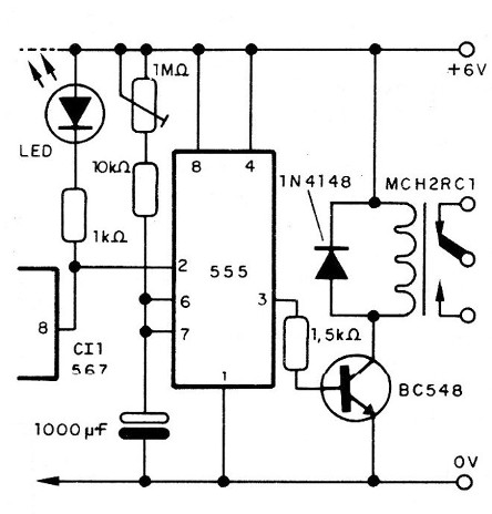 Fig. 4 - Circuito para operação independente do sistema, com temporização própria.
