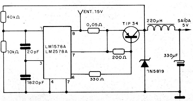 Figura 8 – Conversor de 15 para 5 V
