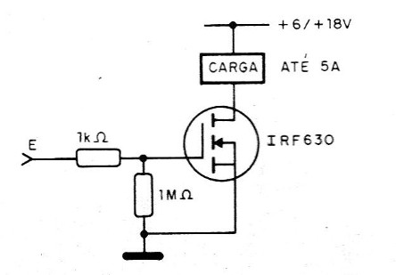    Figura 4 – Circuito com MOSFET de potência
