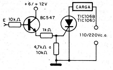 Figura 7 – Controle de carga de alta tensão sem relé
