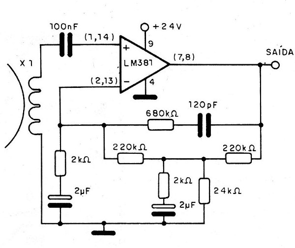 Figura 3 – Pré-amplificador com equalização NAB
