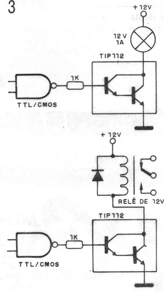 Figura 3 – Acionamento de lâmpada e relé
