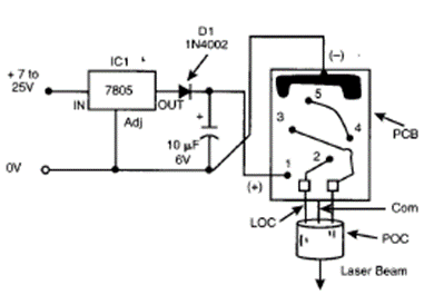 Figura 10 - Fonte de alimentação do laser derivada do transformador.
