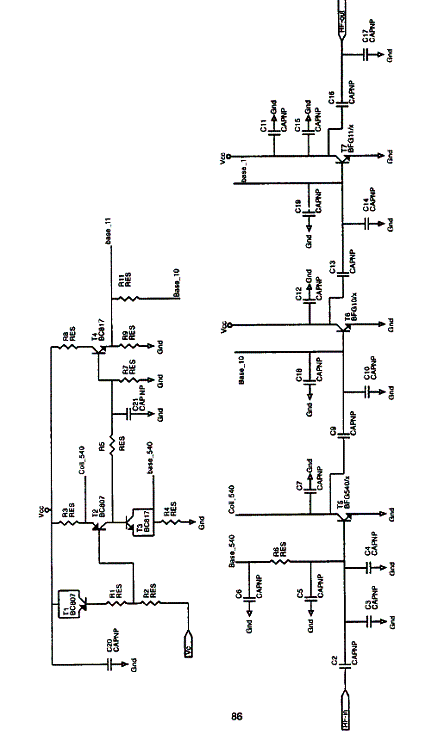  Figura 1- Circuito do amplificador de 1,9 GHz com alimentação de 3 V.
