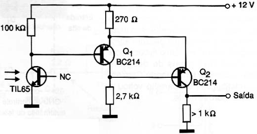 Circuito com transistores.
