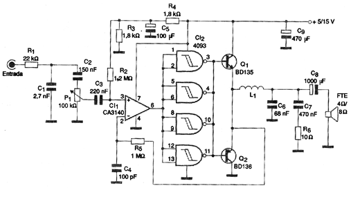 Figura 6 - Diagrama completo do amplificador
