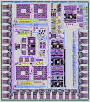Figura 6 - detalhe de um chip VLSI (Very Large Scale of Integration) contendo milhões de transistores
