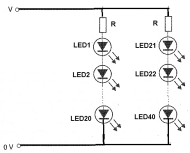 Figura 7 – Dividindo os LEDs em duas sequências

