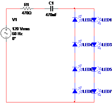 Figura 3 – de 4 a 20 LEDs podem ser usados neste circuito
