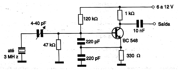 Figura 5 – Oscilador até 3 MHz

