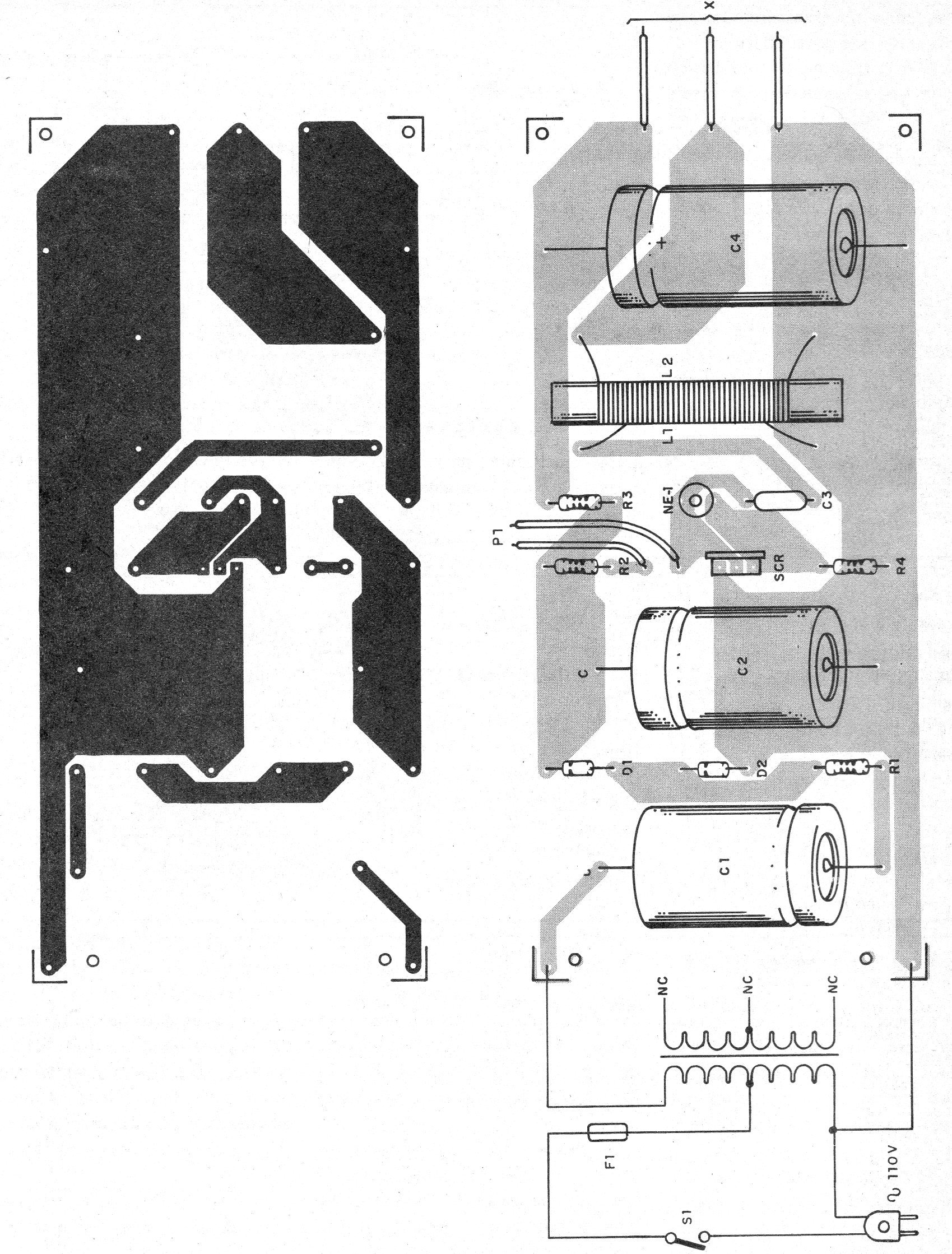     Figura 5 – Placa de circuito impresso para a versão de 110 V
