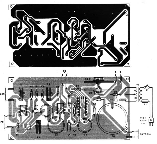    Figura 4 – Placa de circuito impresso para a montagem
