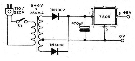    Figura 4 – Fonte de 5 V para o circuito
