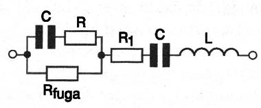    Figura 5 – Circuito equivalente a um capacitor eletrolítico
