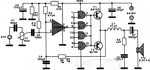  Figura 1 – Diagrama do amplificador
