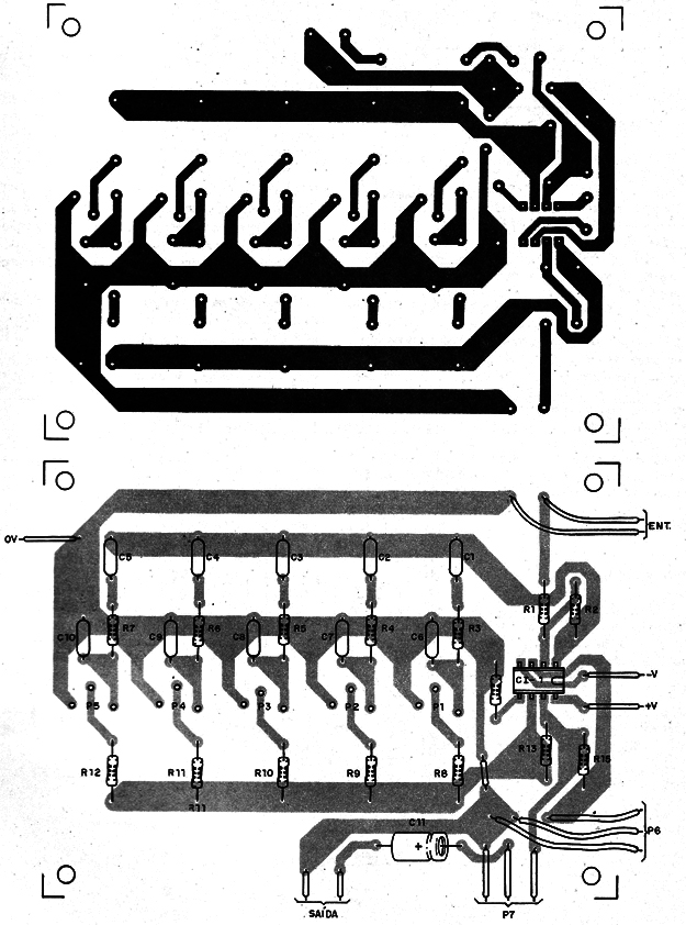 Placa de circuito impresso para a montagem
