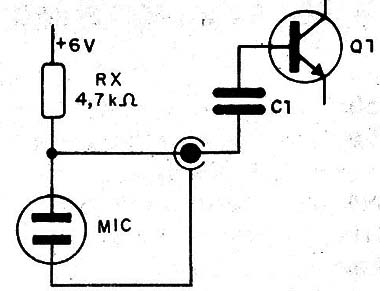 Figura 5 – Uso de microfone de eletreto
