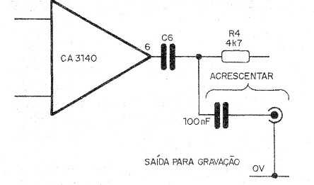    Figura 7 – Saída para gravador.
