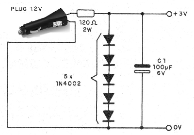   Figura 1 – Redutor de 12 V para 3 V
