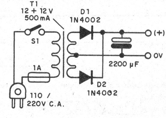   Figura 3 – Fonte para o amplificador
