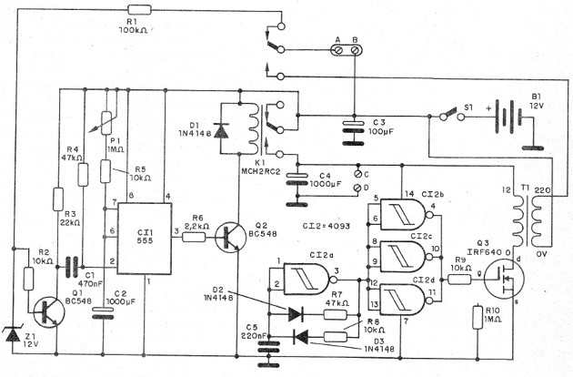    Figura 3 – Diagrama do alarme com eletrificador
