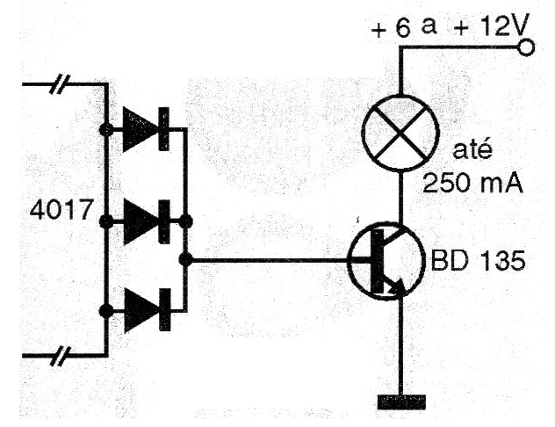    Figura 2 – Interface para lâmpadas de 6 ou 12 V
