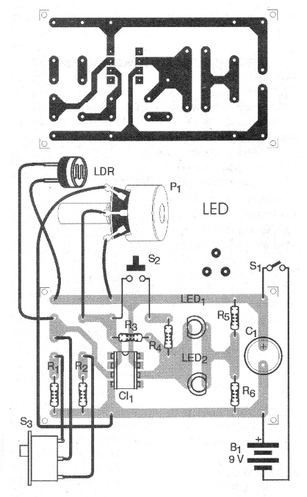    Figura 13 – Placa para o comparador de luz
