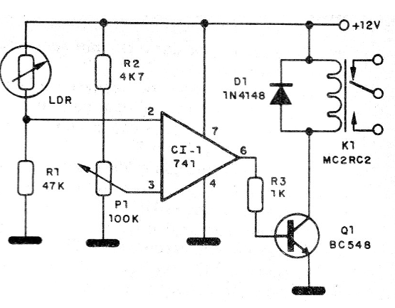    Figura 5 – Circuito do relé de luz
