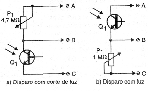    Figura 13 – Circuito com foto-transistor
