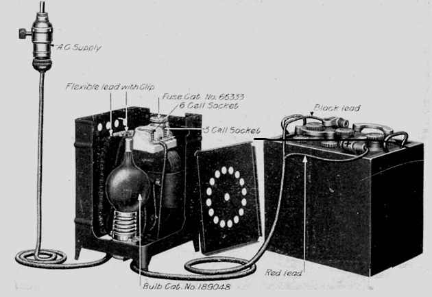 Figura 5 – Carregador do início do século XX usando válvula tungar
