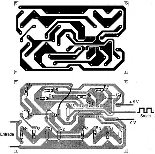 Placa de circuito impresso do VCO TTL