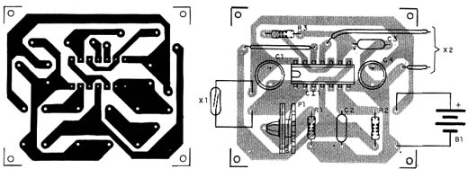 Placa de circuito impresso do alarme 
