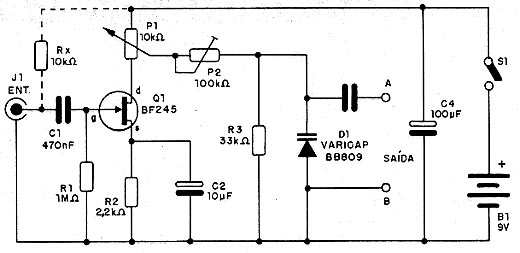 Diagrama completo do modulador de FM 