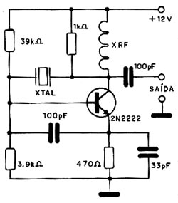Oscilador na freqüência fundamental de 4 a 100 MHz. 