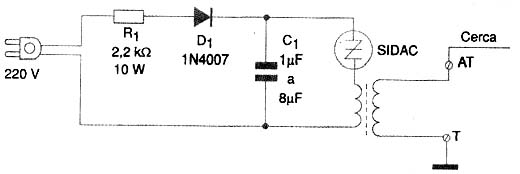 Diagrama completo do eletrificador. 