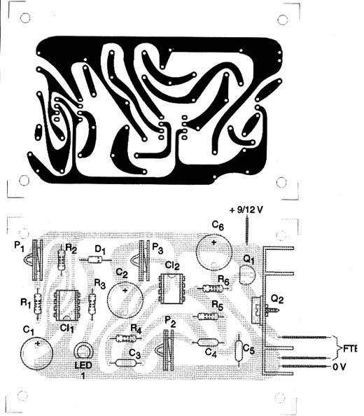 Layout da placa de circuito impresso. 