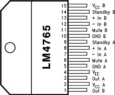 Pinagem do LM4765 