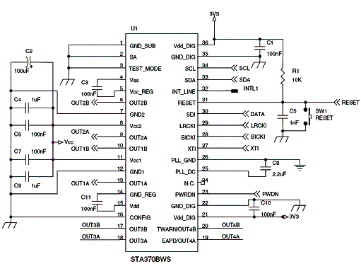 Figura 1 - Circuito básico do amplificador. 