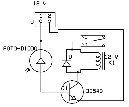 Figura 7 - Circuito simples para acionamento de relé. 