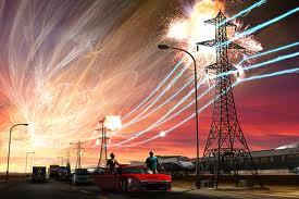 Figura 3 - Alegoria da internet prevendo o fim do mundo por uma tempestade solar. 