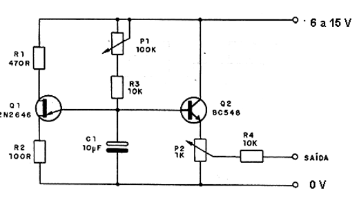 Modulação com transistor unijunção