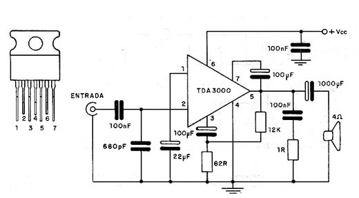  Amplificador de 15 W com o TDA3000 
