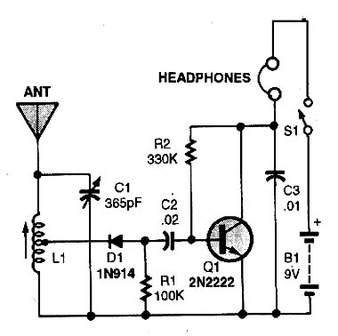  Rádio AM de Um Transistor 