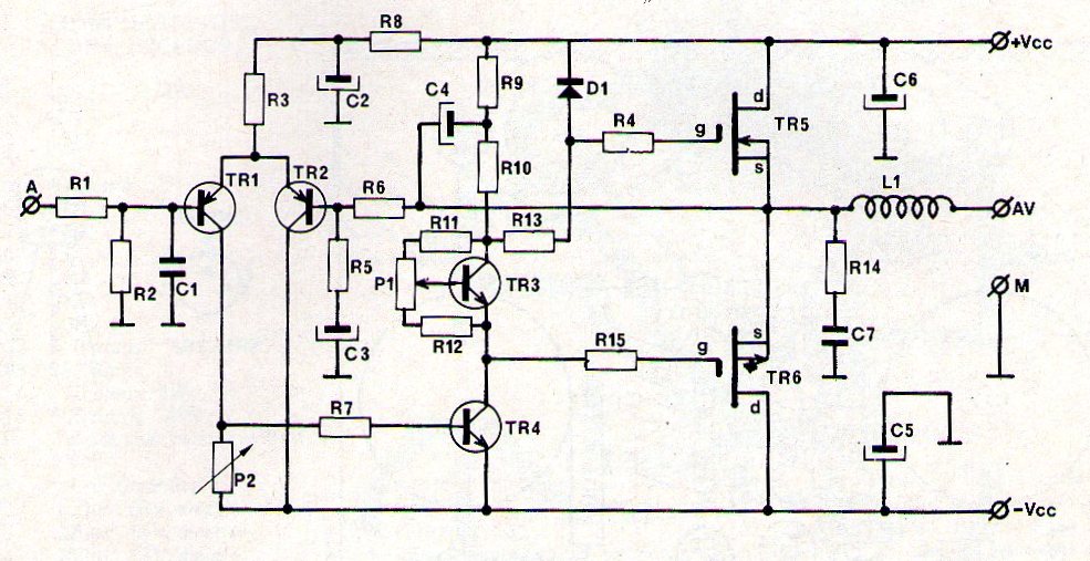  Amplificador MOSFET de 125 W