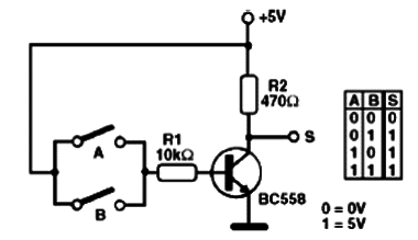 Simulação da Porta OU Com Transistor

